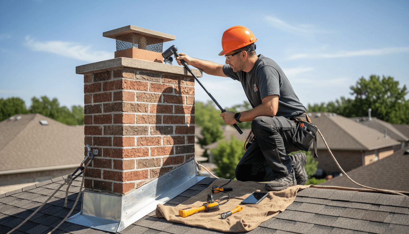 Chimney leak detection and repair